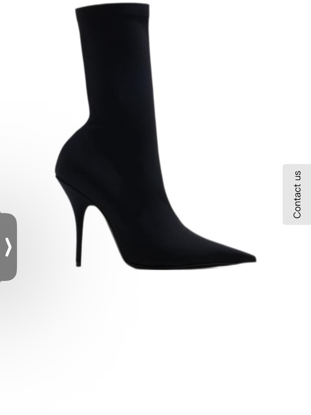Balenciaga Black Pointed Stiletto Sock Boots - Women
